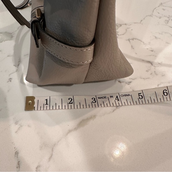 LODIS NWT Nikki Pebbled Leather Satchel Shoulder Bag Crossbody Purse Ash Gray - Picture 16 of 16